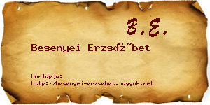 Besenyei Erzsébet névjegykártya