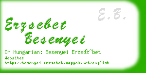 erzsebet besenyei business card